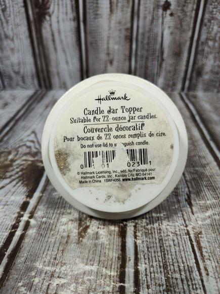 Hallmark Snowman With Dog Candle Jar Topper 2.75h X 2.9w - Picture 5 of 5